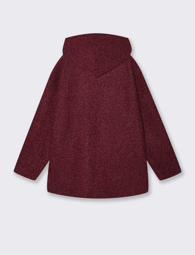 Cappotto con zip oversize - Bordeaux