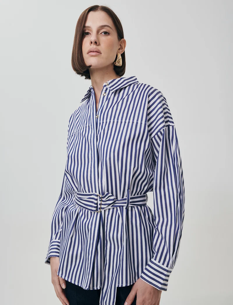 Camicia Manica Lunga con Cintura - var 1