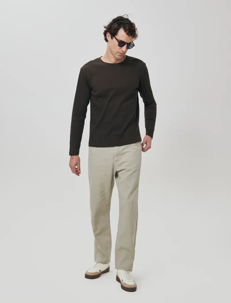 Jeans Baggy Fit Leggero in Denim - Grigio stone