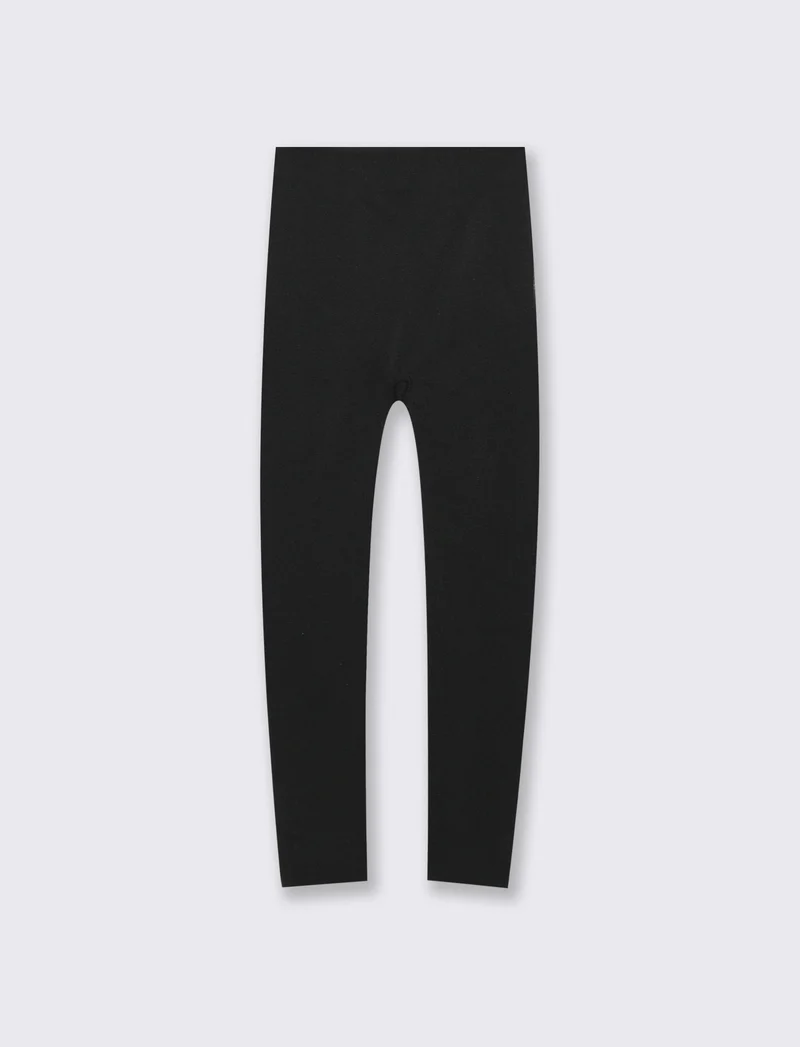 Leggings aderente con zip - Nero