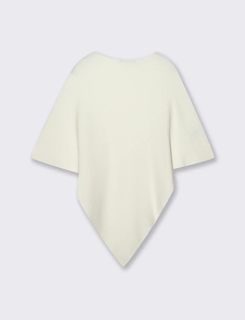 Mantella in maglia - Bianco latte