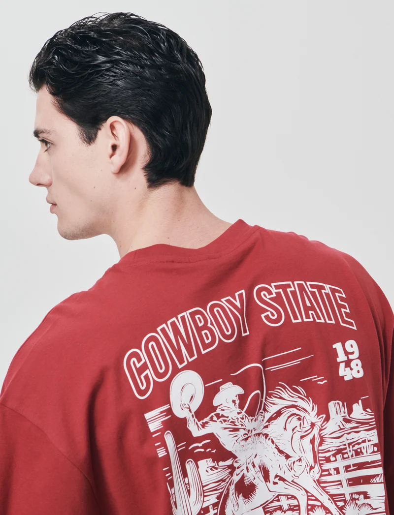 T-shirt girocollo con stampe - Ciliegia