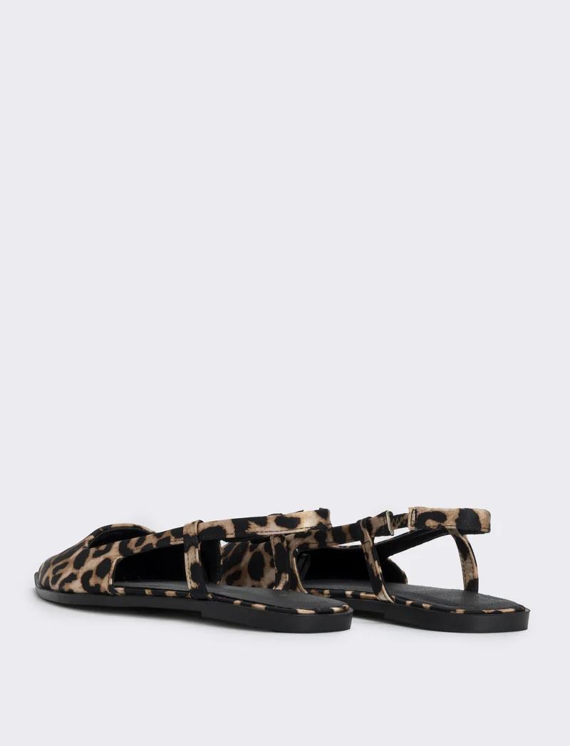 Slingback maculata in satin - Maculato