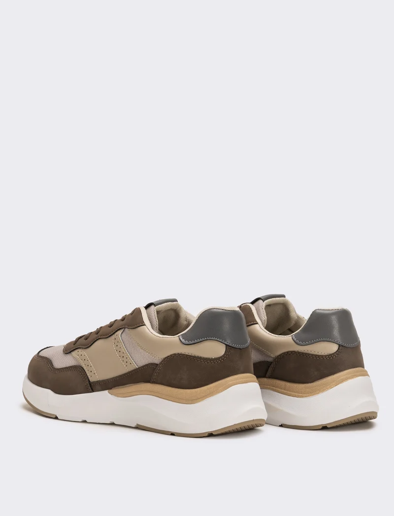 Sneakers retrò da uomo - Beige