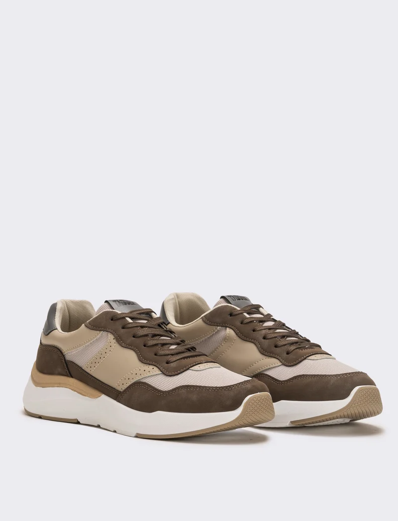 Sneakers retrò da uomo - Beige