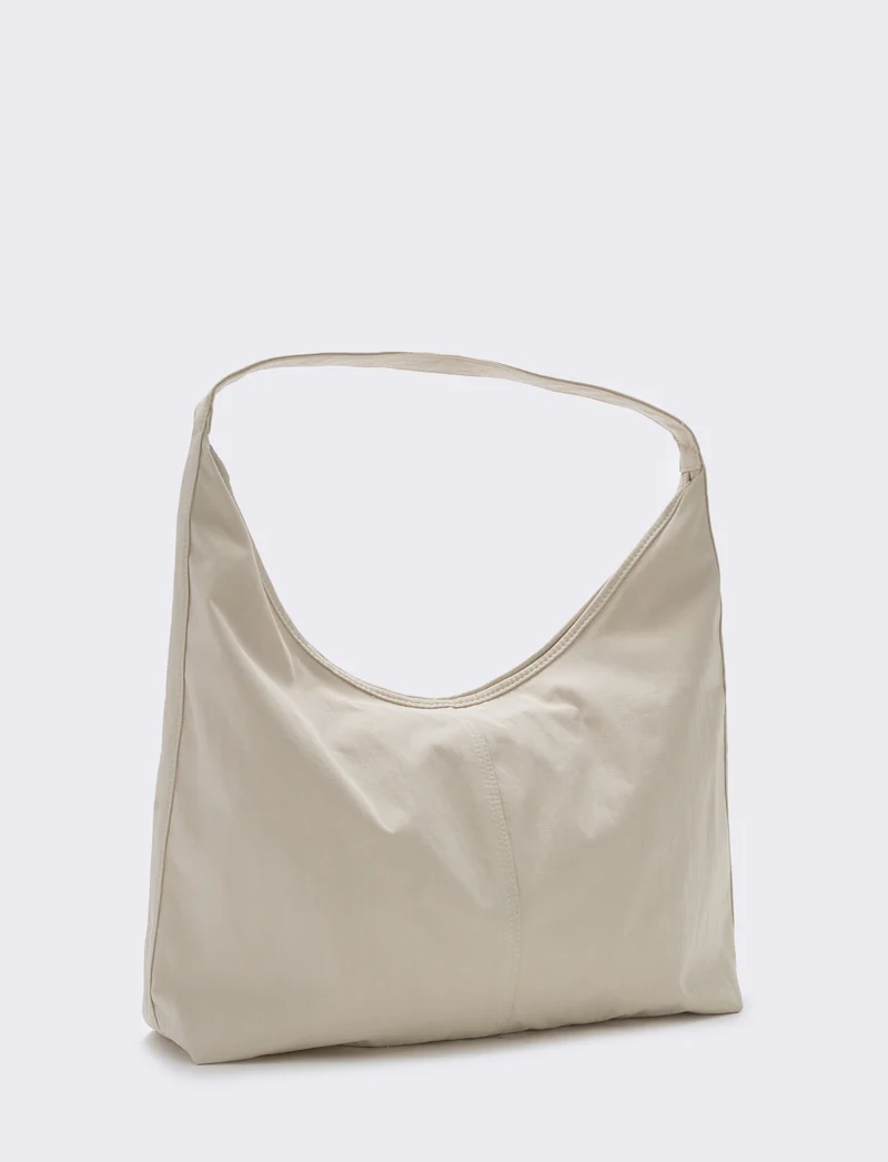 Borsa sacca in nylon grande - Beige