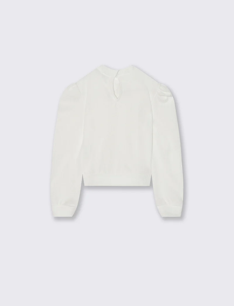 Maglia con fiocco - Bianco
