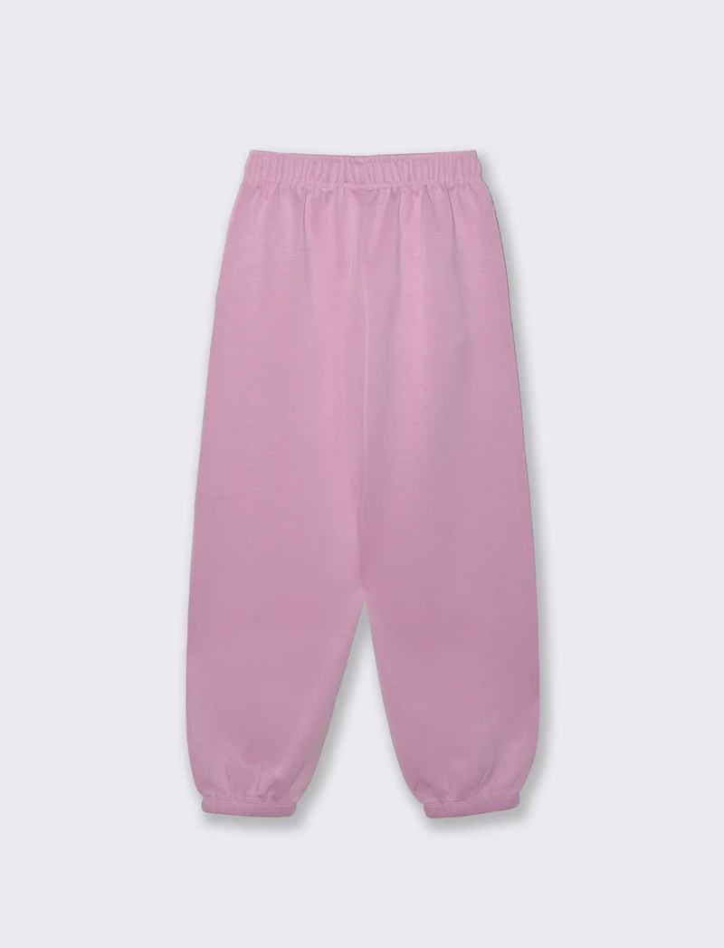 Jogger sportivo con profili a contrasto - Rosa