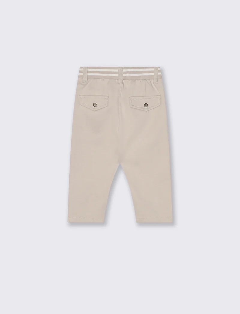 Pantaloni eleganti in tessuto piquet - Beige