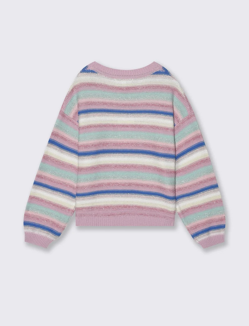 Maglia multicolor in cotone per bambina - Multicolore