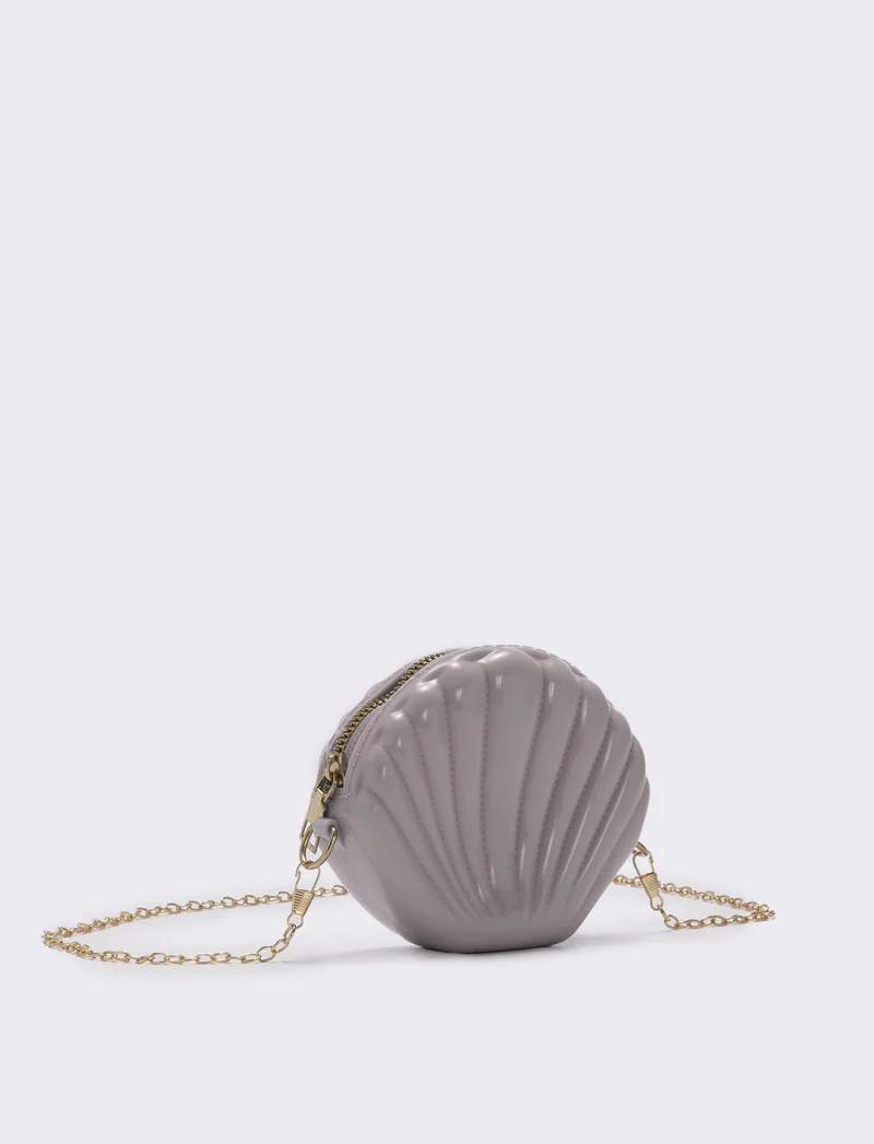Borsetta conchiglia in PVC per bambina - Rosa chiaro