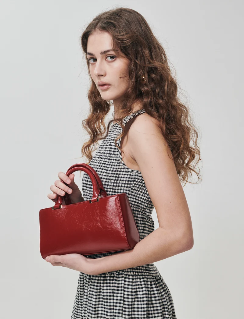 Bauletto rigido rettangolare lucido - Rosso