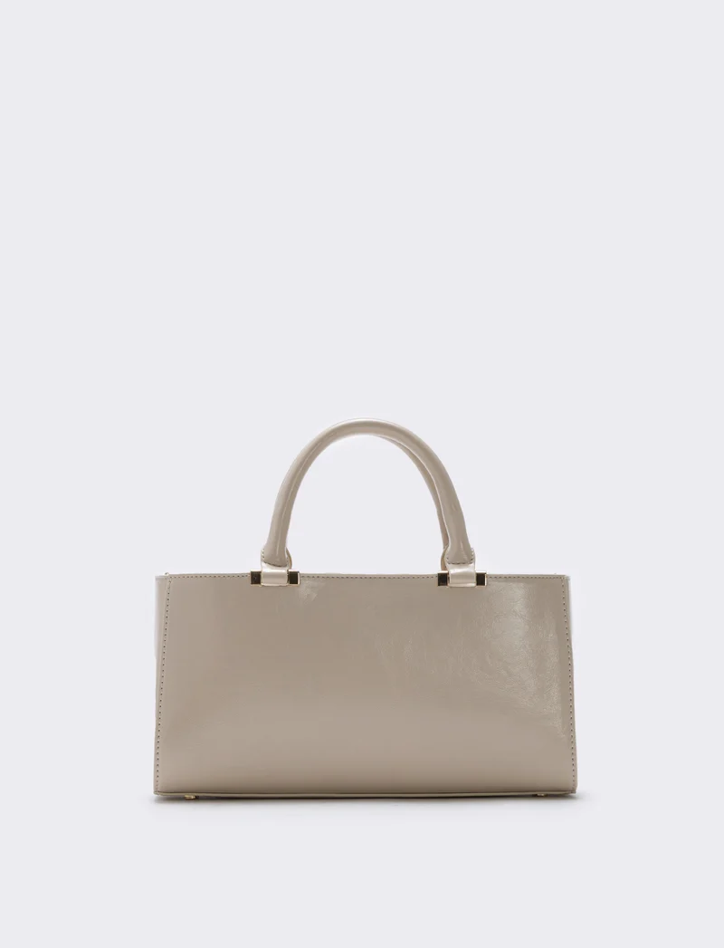 Bauletto rigido rettangolare lucido - Beige
