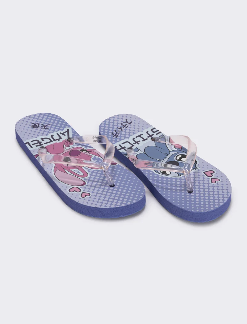 Infradito Stitch© con stampa Stitch&Angel - Blu