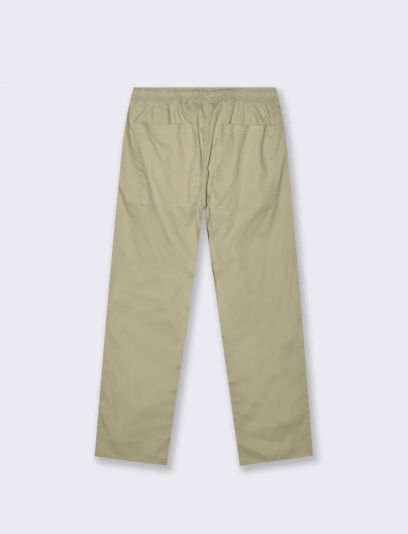 Pantalone in Cotone Regular Fit con Tasche - Grigio stone