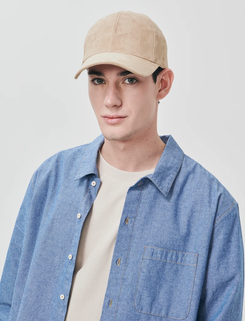 Camicia cropped in puro cotone melange - Azzurro