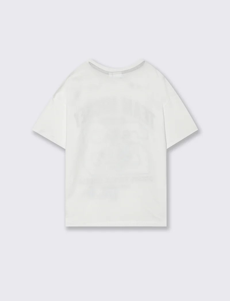 T-shirt Disney girocollo per giovani fan - Bianco