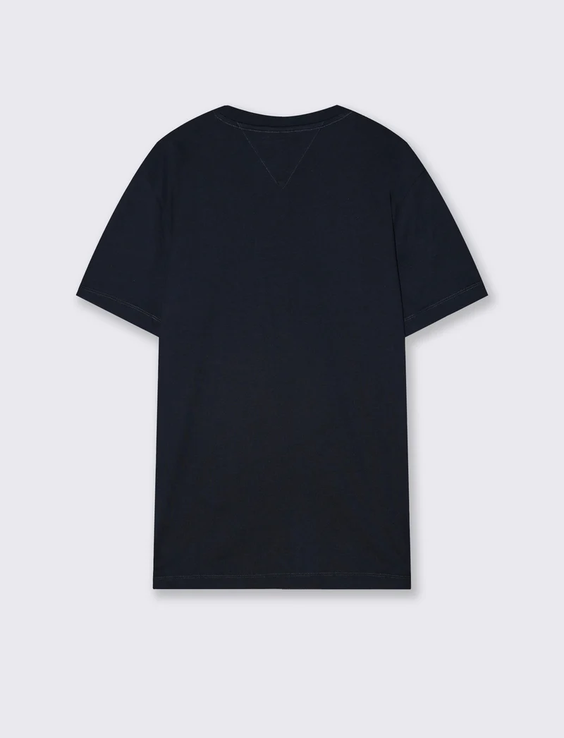 T-shirt girocollo con fascia e ricamo - Blu