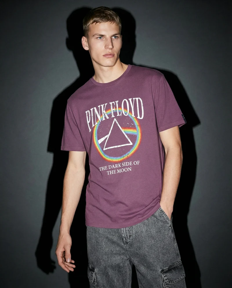 T-shirt Pink Floyd con stampa esclusiva - Viola