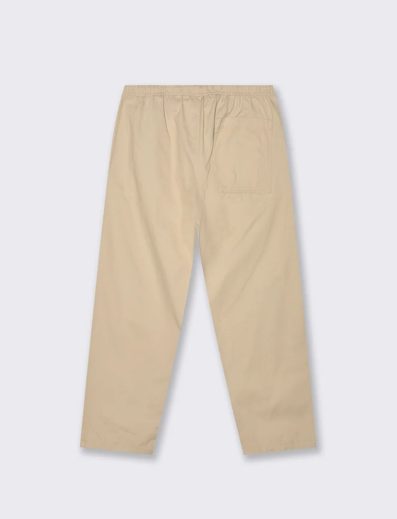 Pantalone Jogger Carrot Fit Con Tasche - Beige