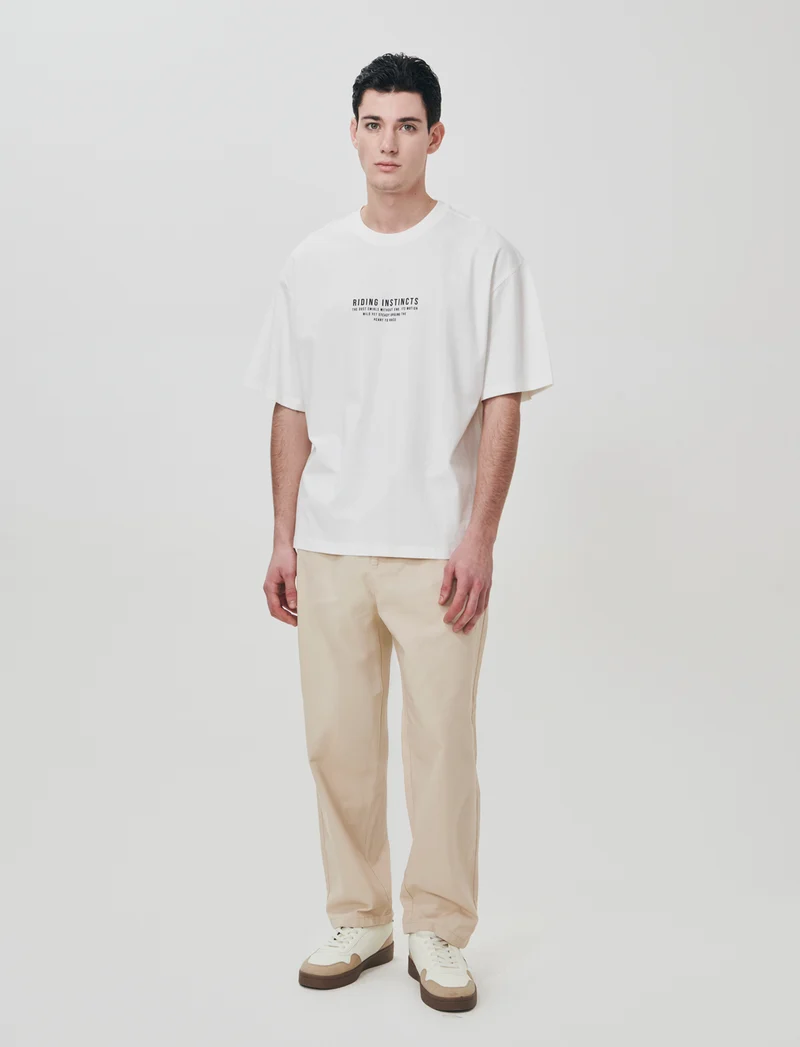 Pantalone Jogger Carrot Fit Con Tasche - Beige