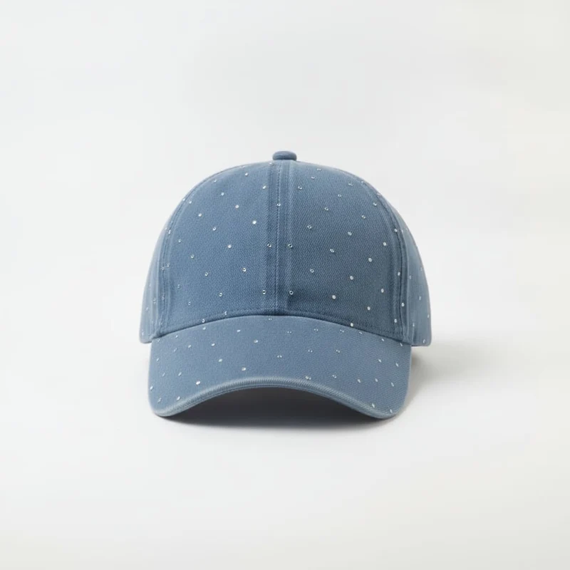 Cappello baseball con strass - Denim