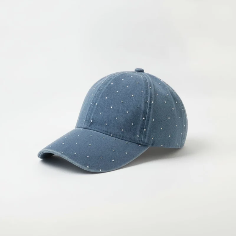 Cappello baseball con strass - Denim