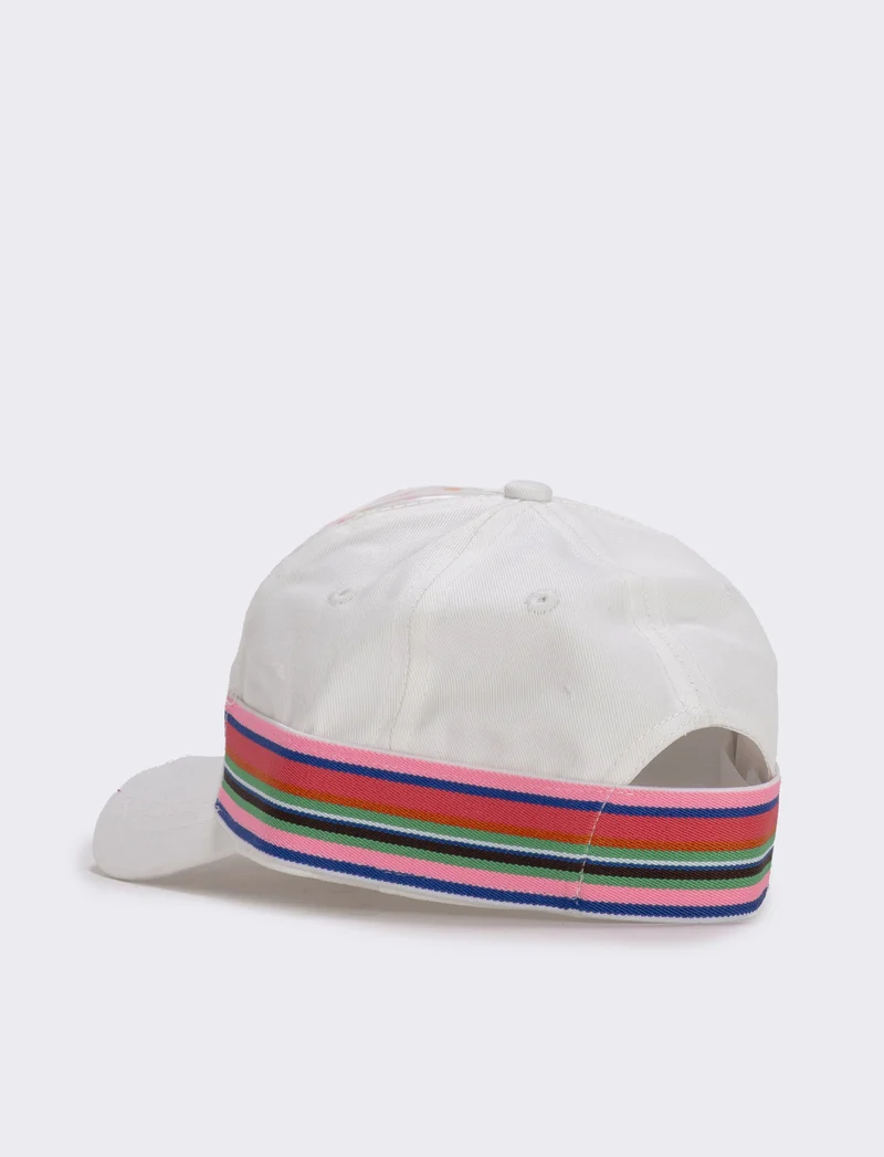 Cappello baseball con applicazioni per bambina - Bianco