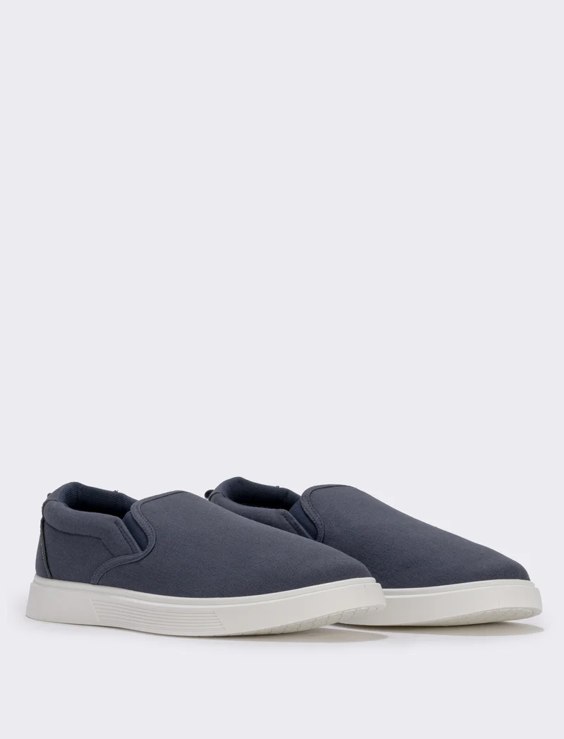 Slip-on da uomo in tela, due colori - Blu