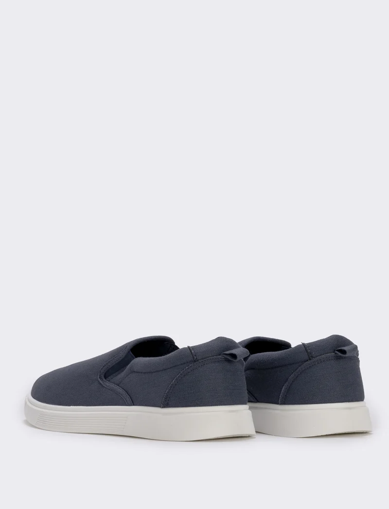 Slip-on da uomo in tela, due colori - Blu
