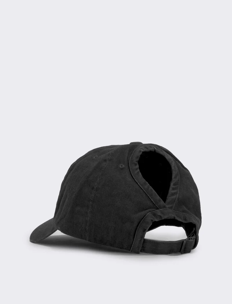 Cappello baseball delavè per uomo - Nero