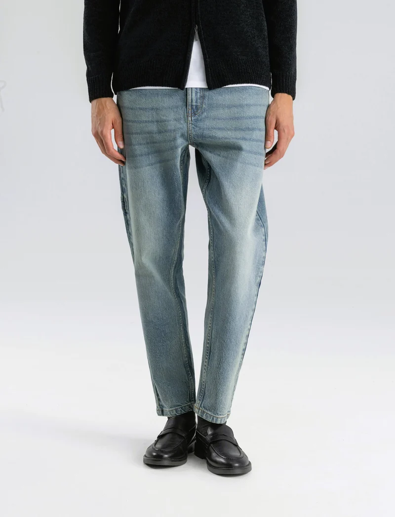 JEANS NEW CARROT FIT CON TASCHINO - Denim