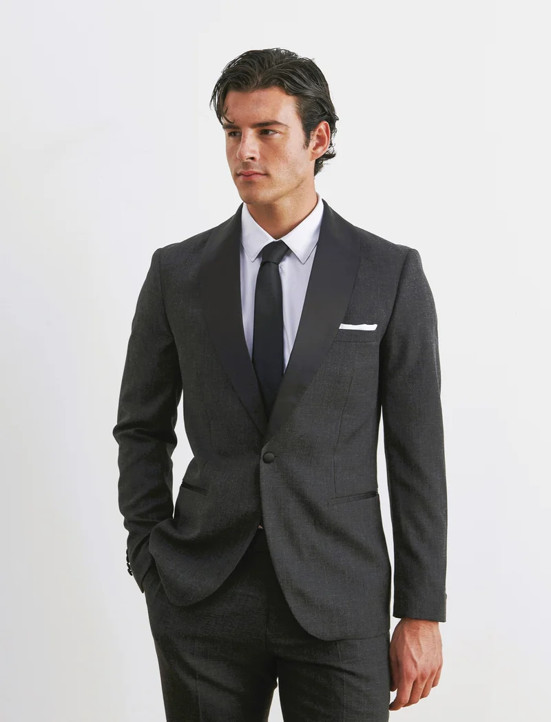 BLAZER DA COMPLETO SMOKING FORMAL FIT - Nero