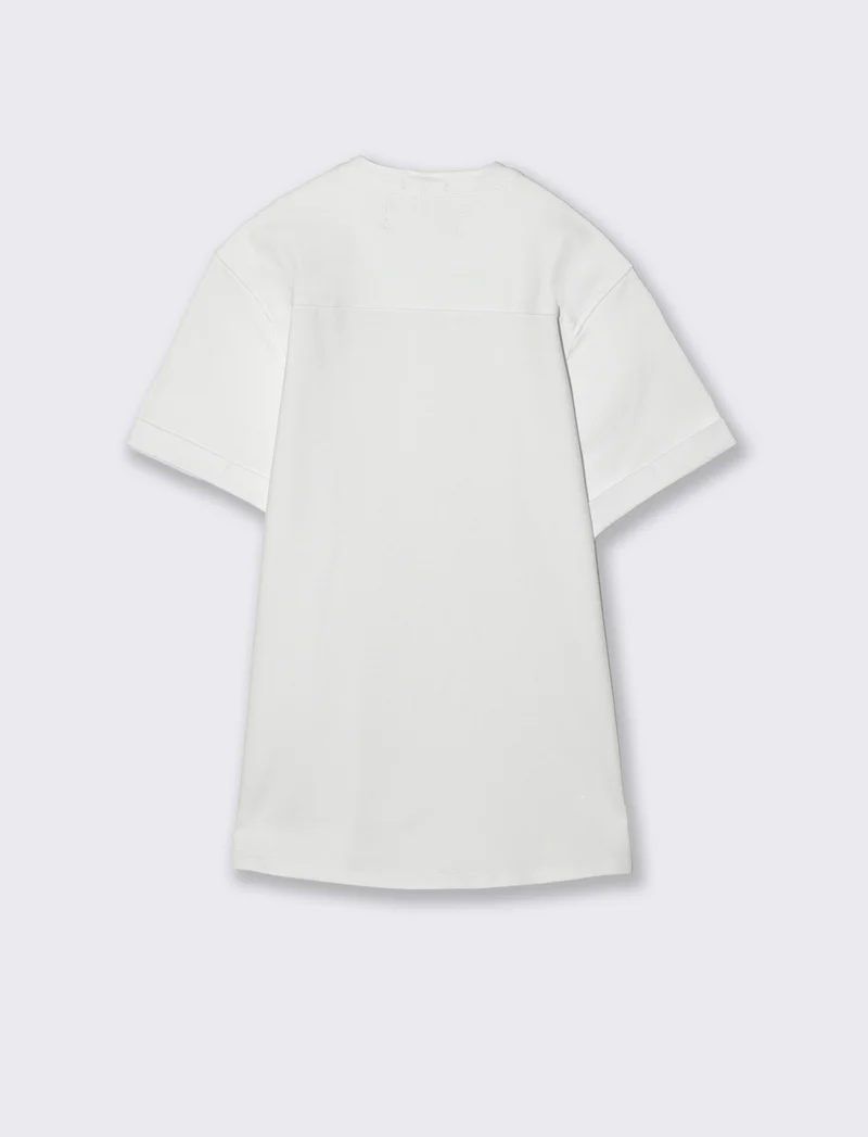 Camicia mezza manica in jersey elegante - Bianco