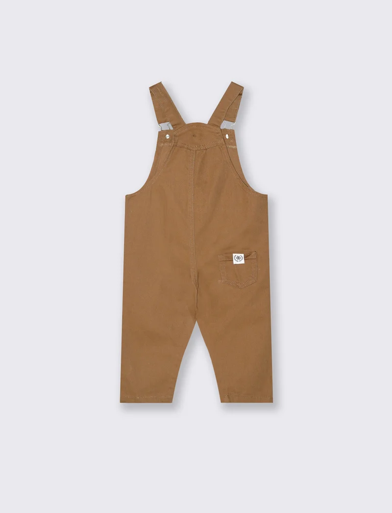 Salopette beige con etichetta trendy - Beige