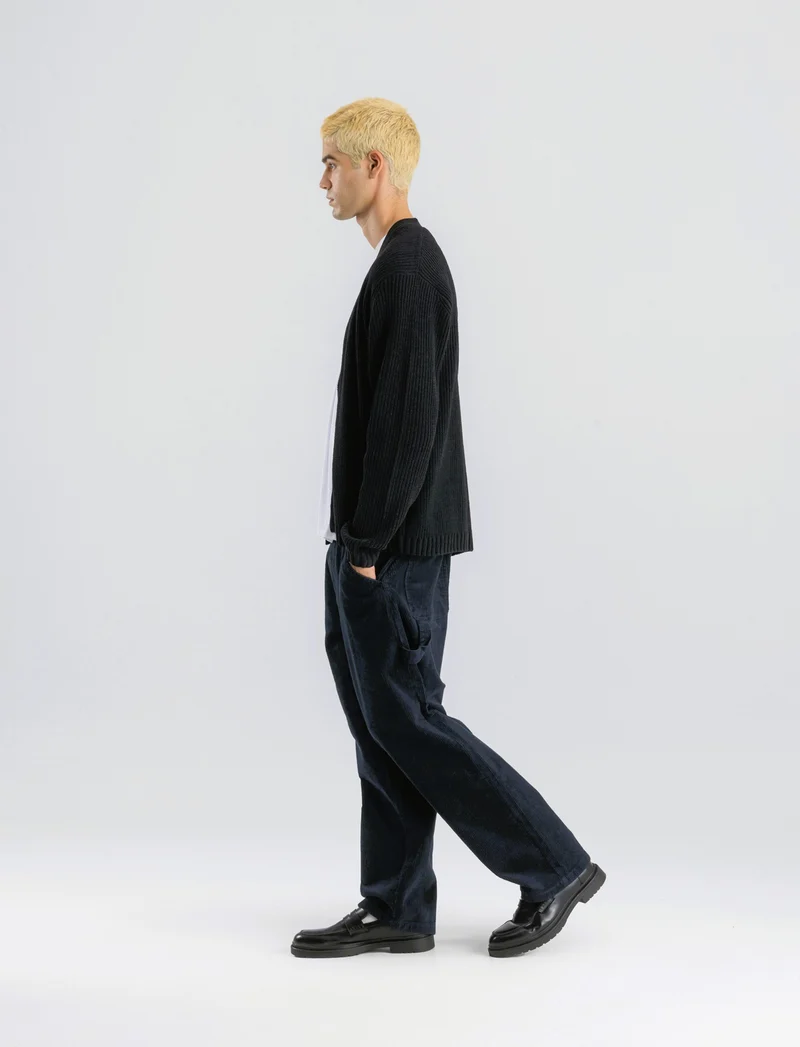 PANTALONI CARPENTER IN VELLUTO - Blu