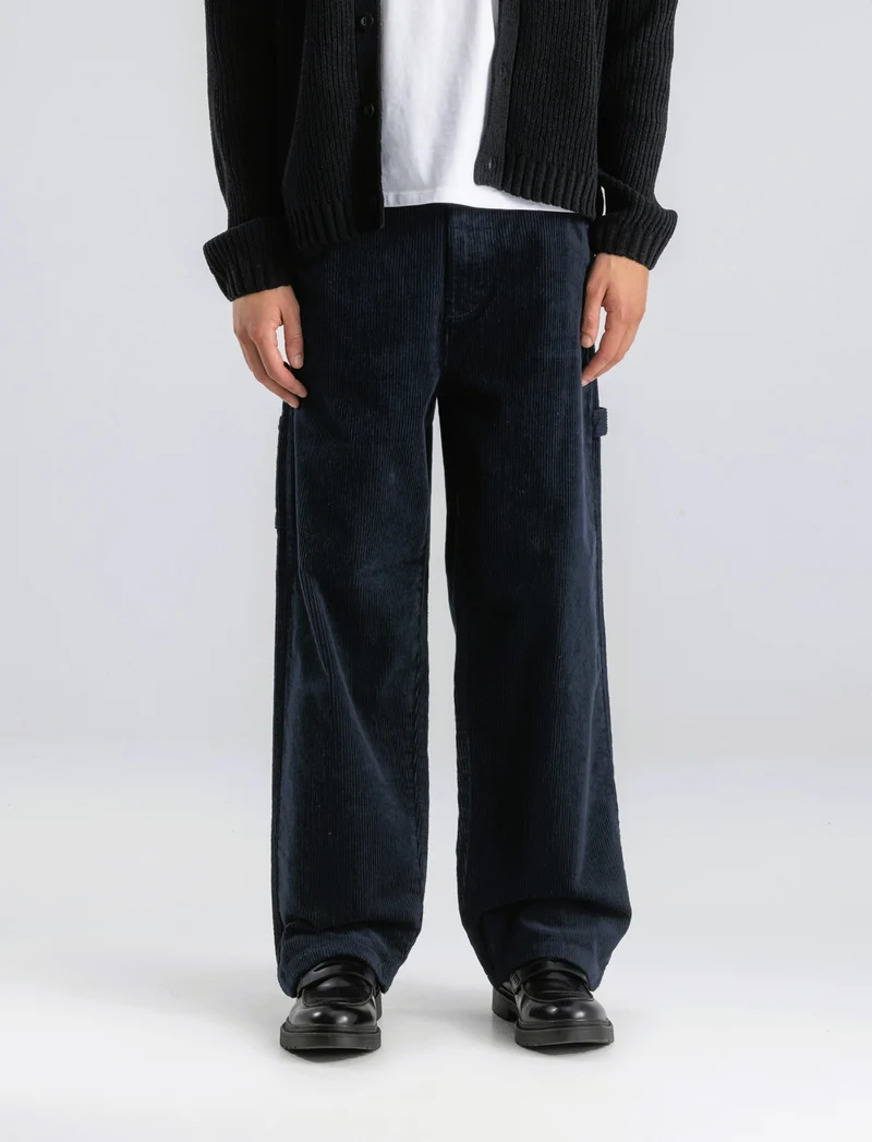 PANTALONI CARPENTER IN VELLUTO - Blu