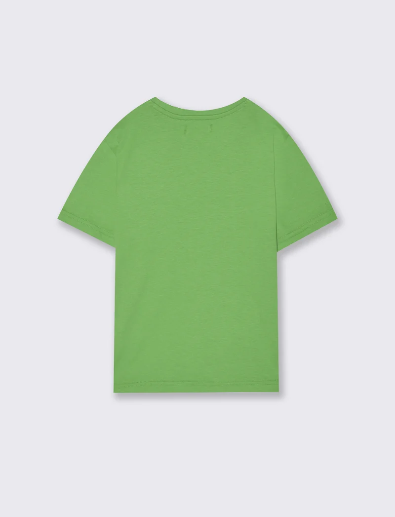 T-shirt con taschino per il tempo libero - Verde prato