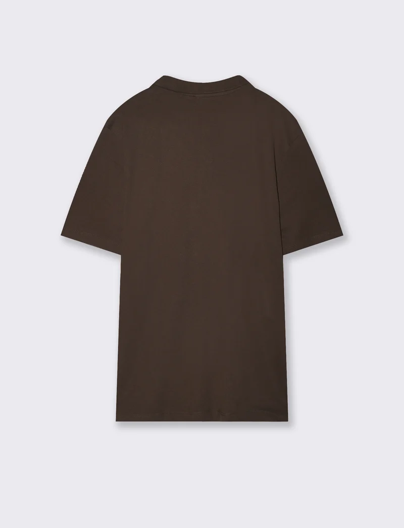 Polo in piquet elasticizzato premium - Moro