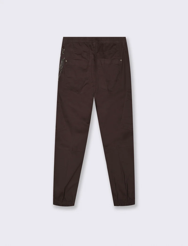 Pantalone con Catena e Elastico - Moro