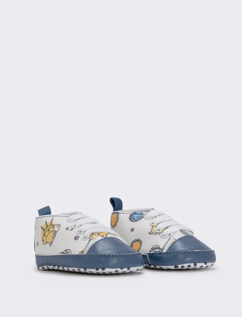 Scarpa bianca per neonato con stampe - Bianco