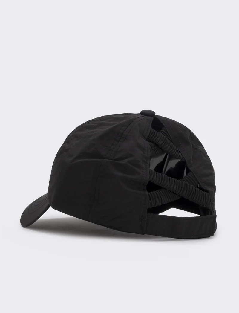 Cappello baseball tecnico aperto dietro - Nero