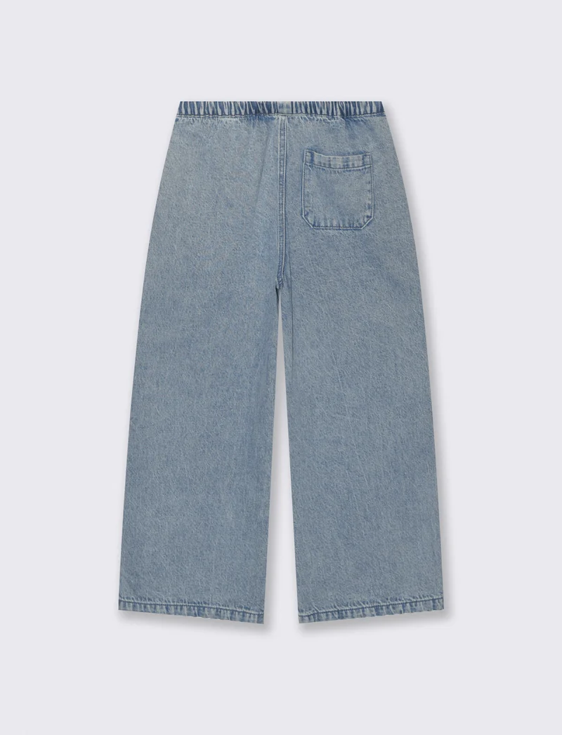 Pantaloni denim wide leg per bambina - Denim