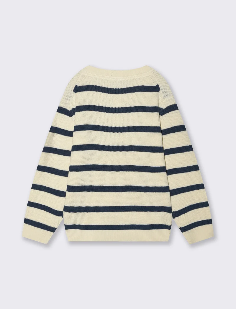 Maglia girocollo in cotone morbido e moderno - Righe