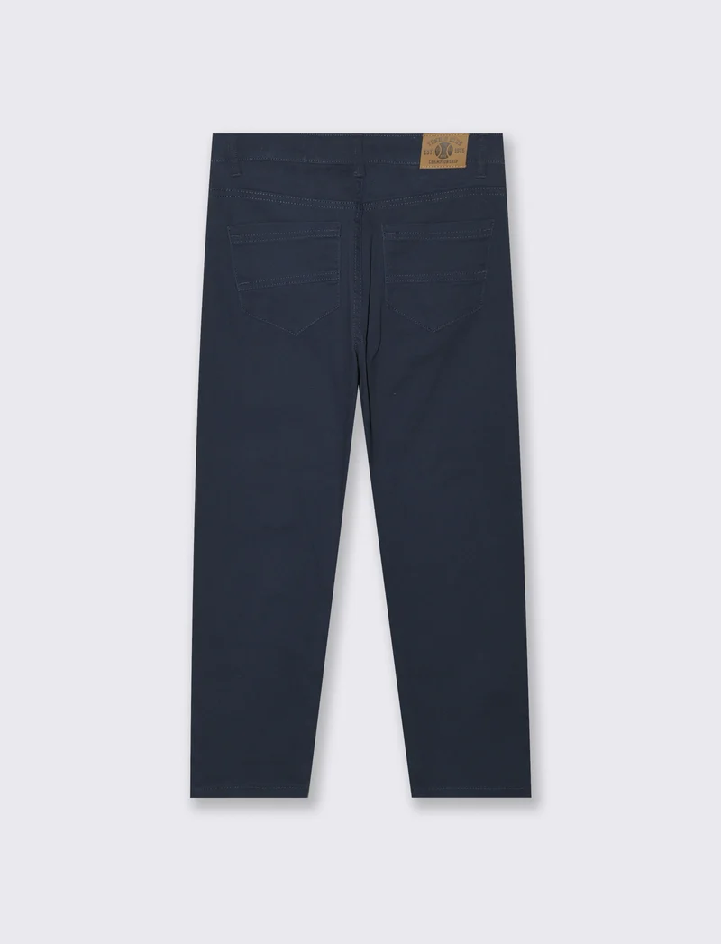 Pantaloni Cinque Tasche in Cotone Elastico - Blu