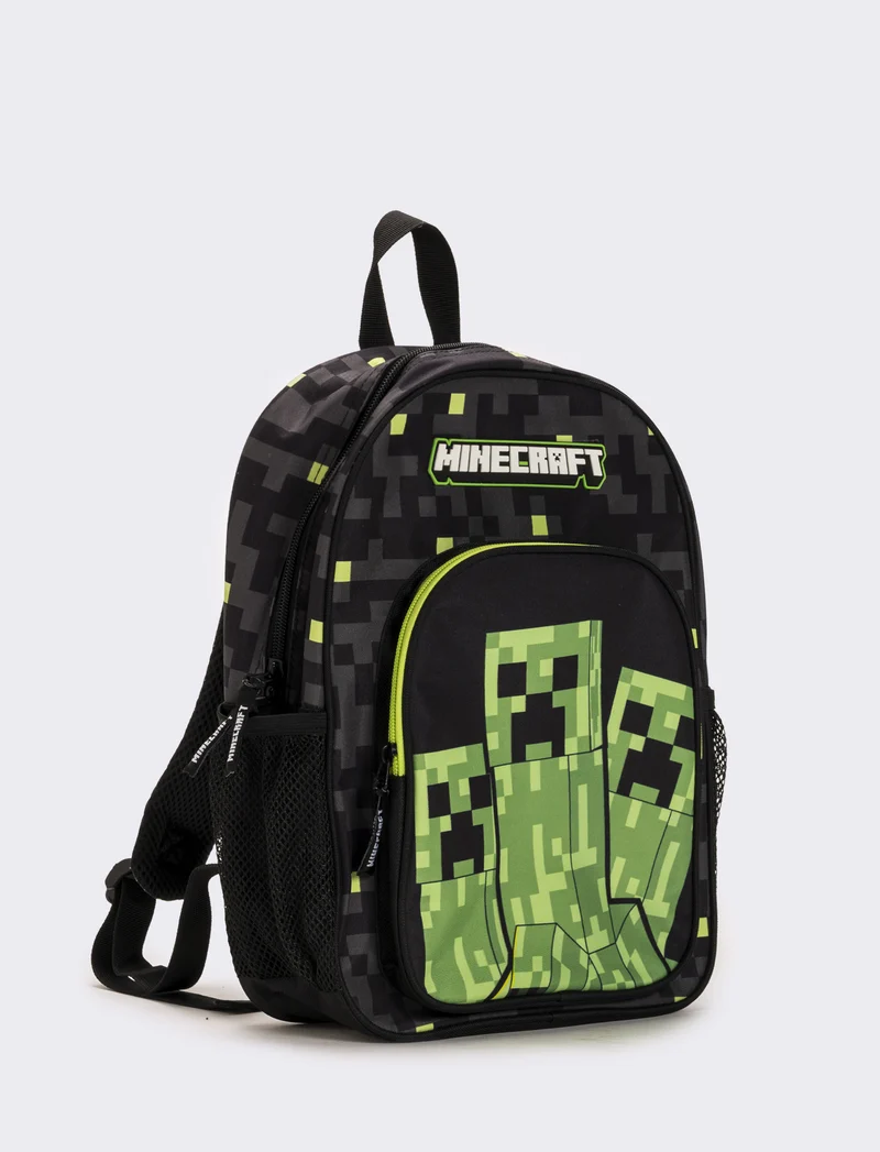 Zainetto con tasca minecraft bambino - Nero