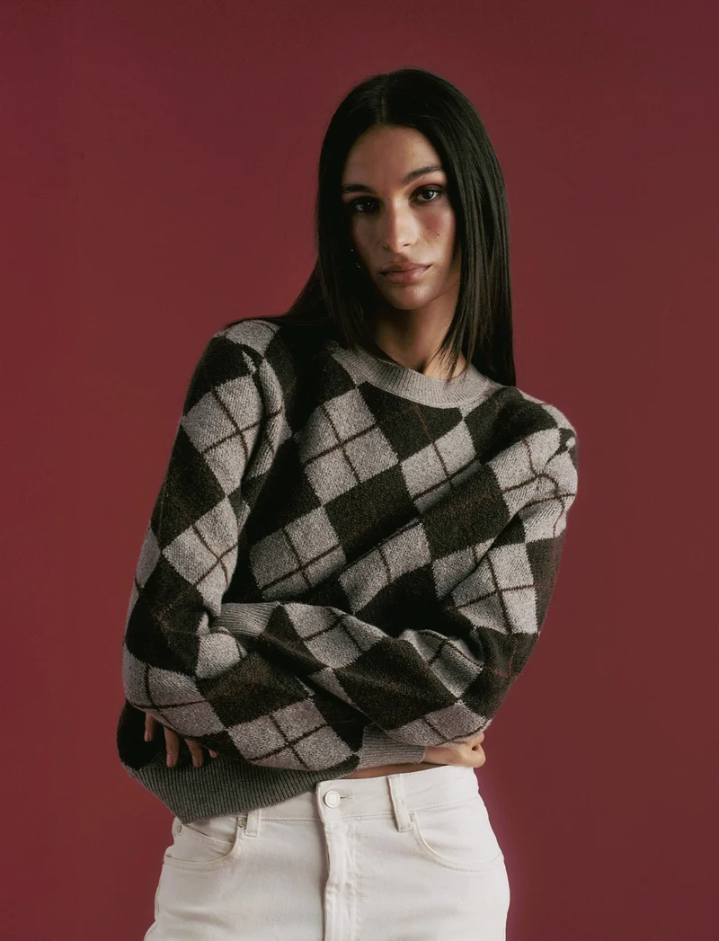PULLOVER CON FANTASIA A ROMBI - var 1