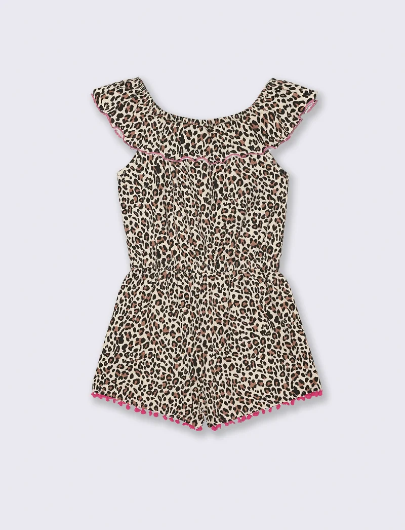 Salopette estiva in jersey per bambina - Maculato