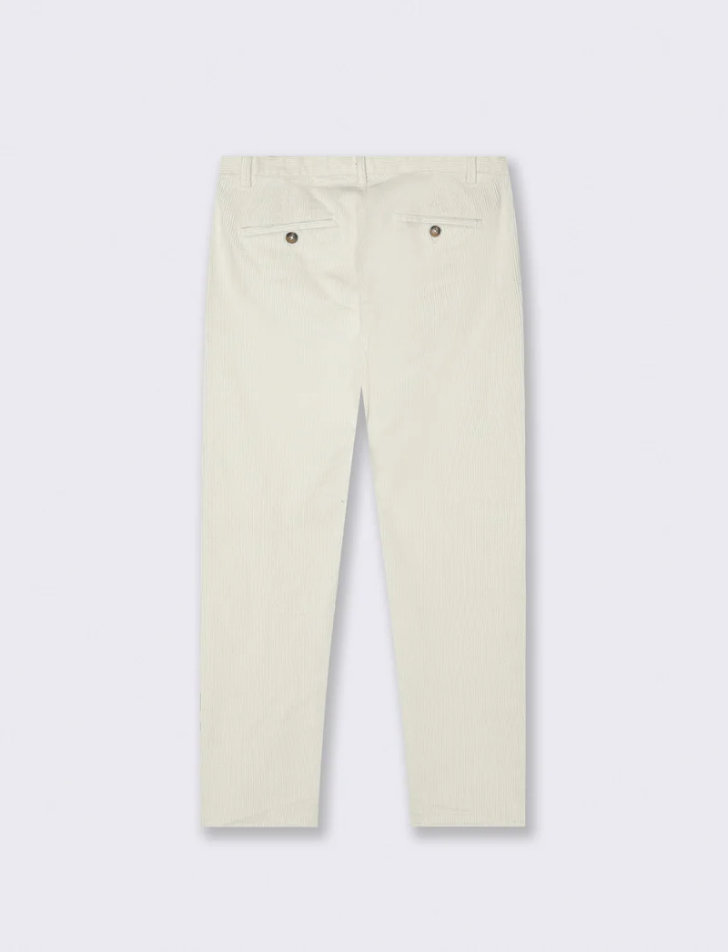 PANTALONI CHINO IN VELLUTO - Bianco