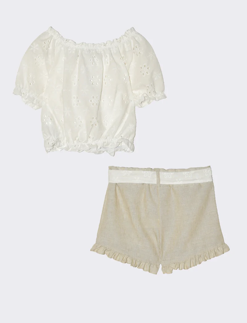 Completo da bambina - Beige